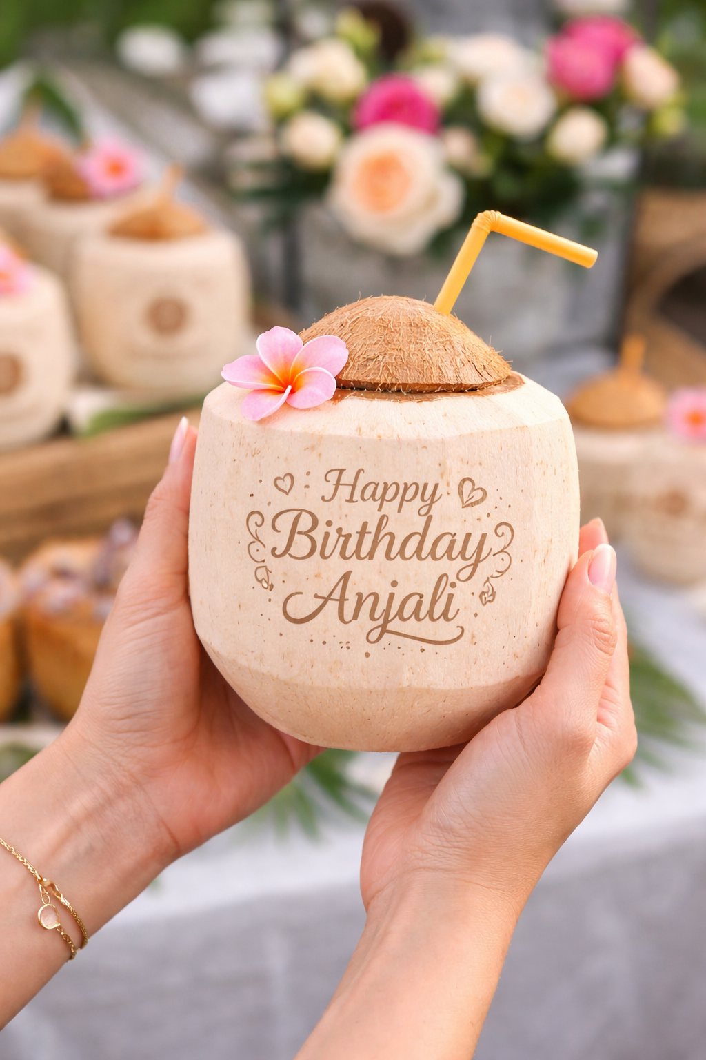 Customized coconuts display